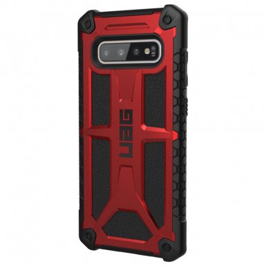 Urban Armor Gear Monarch - удароустойчив хибриден кейс за Samsung Galaxy S10 Plus (червен)
