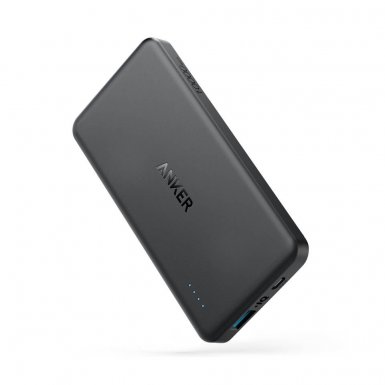 Anker PowerCore II Slim 10000 mAh с PowerIQ технология - преносима външна батерия с технология за бързо зареждане (черен)