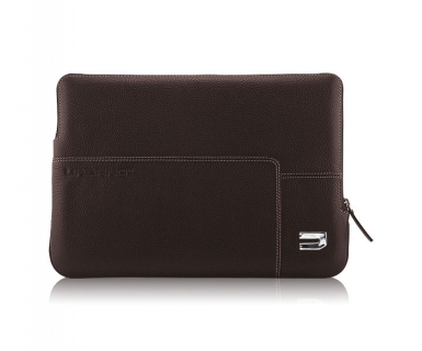 Urbano Genuine Premium Cowhide Sleeve - кожен калъф (естествена кожа) за MacBook Air 11 и лаптопи до 11 ин. (тъмнокафяв)