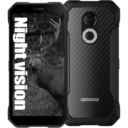 DooGee S61, Удароустойчив 6GB +128GB, Камера 20MP, Батерия 5180mAh, с 2 сим карти (Черен-Carbon)