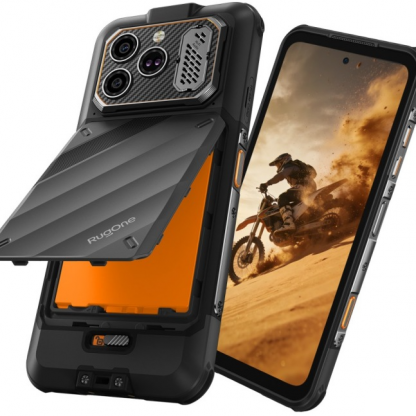 RugOne Xever 8, 5G, Удароустойчив 8GB+8GB+ 128GB, Камера Samsung 64MP,  2бр Батерии 4800mAh, с 2 сим карти (черен)