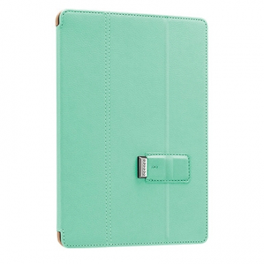 SwitchEasy Pelle Swarovski - луксозен кожен калъф и поставка за iPad Air, iPad 5 (2017) (зелен)