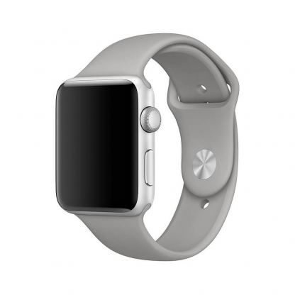 Apple Watch Sport Band Concrete- оригинална силиконова каишка за Apple Watch 42мм, 44мм (сив)