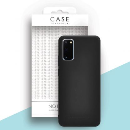 Case FortyFour No.1 Case - силиконов TPU калъф за Samsung Galaxy S20 (черен)