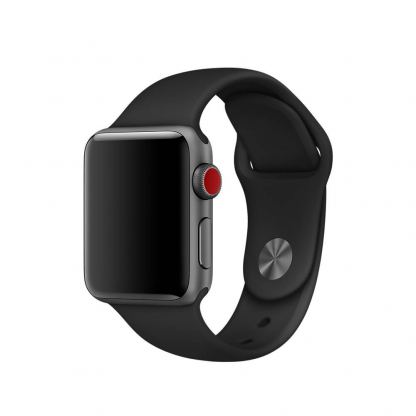 Apple Sport Band M/L 38mm - оригинална силиконова каишка за Apple Watch 38мм, 40мм (черен) (bulk)