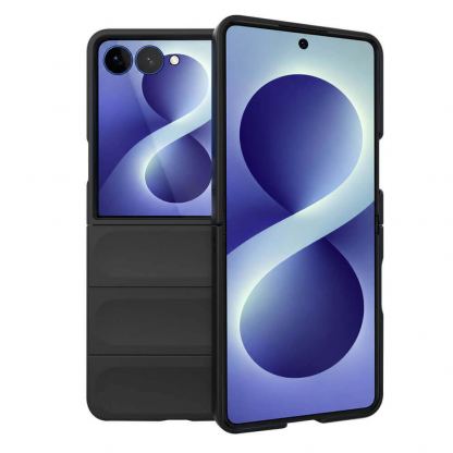 Удароустойчив поликарбонатов кейс за Samsung Galaxy Z Flip8 - Techsuit Magic Shield Hard Case (черен)