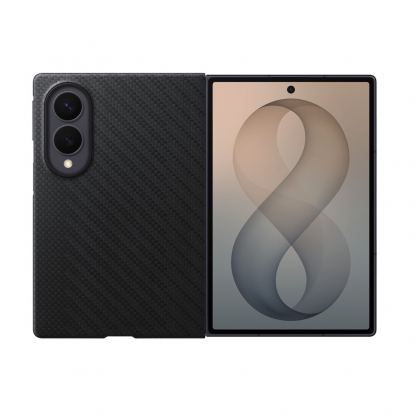 Оригинален кевларен кейс с Qi2 за Samsung Galaxy Z Fold8 - Samsung Carbon Magnet Case EF-KF971SBE (черен)
