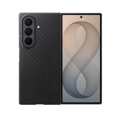 Оригинален кевларен кейс с Qi2 за Samsung Galaxy Z Fold8 Ultra - Samsung Carbon Magnet Case EF-KF976SBE (черен)