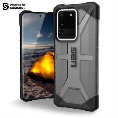 Urban Armor Gear Plasma - удароустойчив хибриден кейс за Samsung Galaxy S20 Plus (черен-прозрачен)