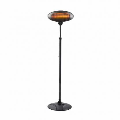 Platinet Quartz Patio Heater 2000W IP34 Adjustable Height - кварцова лампа с инфрачервен нагревател (черен)