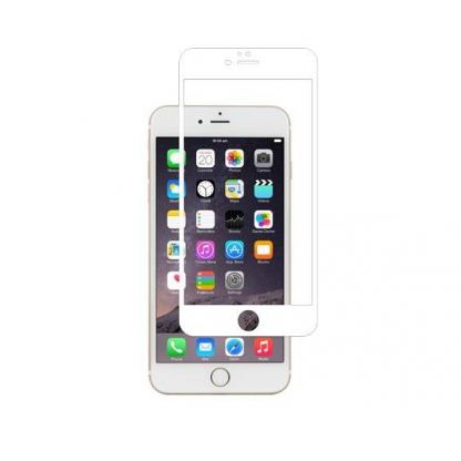Moshi iVisor AG - обхващащо ръбовете матово защитно покритие за iPhone SE (2022), iPhone SE (2020), iPhone 8, iPhone 7, iPhone 6, iPhone 6S (бял)