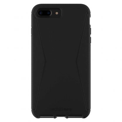 Tech21 Evo Tactical Case - хибриден кейс с висока защита за iPhone 8 Plus, iPhone 7 Plus (черен)