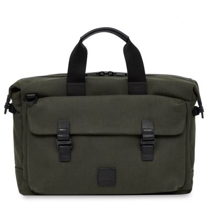 Knomo Tournay Laptop Briefcase - ликсозна чанта за MacBook и преносими компютри до 16 инча (тъмнозелен)