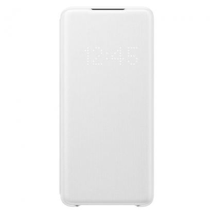 Samsung LED View Cover EF-NG985PW - оригинален калъф през който виждате информация от дисплея за Samsung Galaxy S20 Plus (бял)