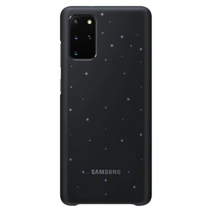 Samsung LED Cover EF-KG985CB - оригинален заден кейс, през който виждате информация от Samsung Galaxy S20 Plus (черен)