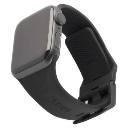 Urban Armor Gear Scout Strap - изключително здрава силиконова каишка за Apple Watch 42мм, 44мм (черен)