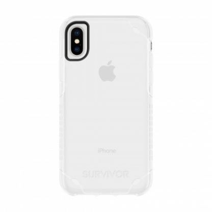 Griffin Survivor Strong Case - защита от най-висок клас за  iPhone XS, iPhone X (прозрачен)