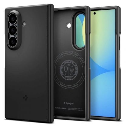 Качествен тънък матиран кейс с Qi2 за Samsung Galaxy Z Fold8 Ultra - Spigen MagFit Qi2 Air Fit Pro Case (черен)