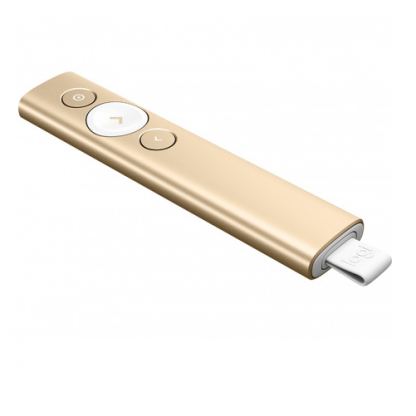 Logitech Spotlight Presentation Remote - безжично устройство за управление на вашите презентации (златист) 