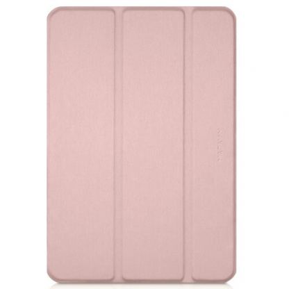 Macally Stand Case - полиуретанов калъф и поставка за iPad 7 (2019) (розов)