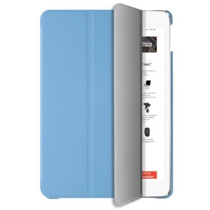 Macally Stand Case - полиуретанов калъф и поставка за iPad 7 (2019) (син)