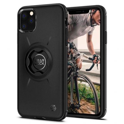 Spigen GearLock Bike Mount Case - хибриден удароустойчив кейс с вграден GearLock механизъм за iPhone 11 Pro (black)