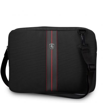 Ferrari Urban Collection Bag - дизайнерска чанта с презрамка za Macbook Pro 13 и лаптопи до 13 инча (черен)