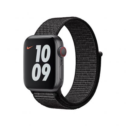 Apple Watch Nike Band Sport Loop - оригинална текстилна каишка за Apple Watch 42мм, 44мм (черен) (bulk)