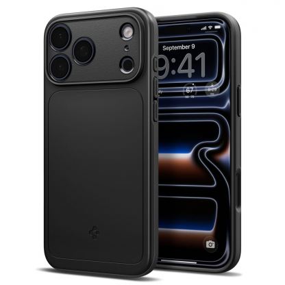 Качествен тънък матиран кейс с MagSafe за iPhone 18 Pro, iPhone 17 Pro - Spigen Thin Fit MagSafe Case (черен)