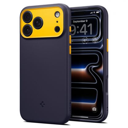 Силиконов (TPU) калъф с висока степен на защита с MagSafe за iPhone 18 Pro, iPhone 17 Pro - Spigen Nano Pop MagSafe Case (тъмносин)