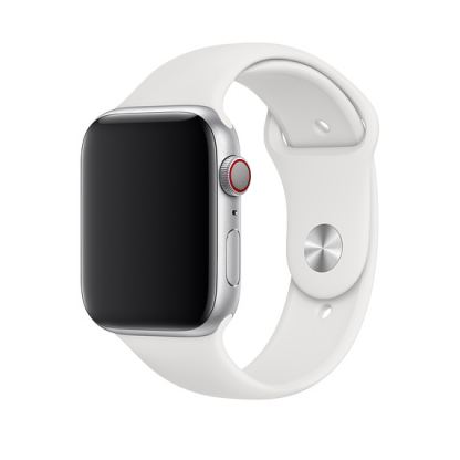 Apple Sport Band M/L - оригинална силиконова каишка за Apple Watch 38мм, 40мм (бял) (bulk)