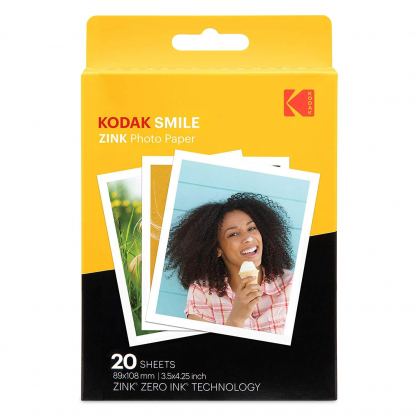 Kodak Zink 3x4 Inch Paper - хартия за фотоапарати и принтери Kodak (20 бр.)