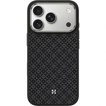 Удароустойчив кевларен кейс с MagSafe за iPhone 18 Pro Max, iPhone 17 Pro Max - Benks Magnetic Armor Pro Armor Grid Kevlar Metal Frame 600D Case Camera Control Button (black)