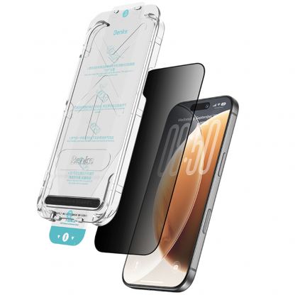 Калено стъклено защитно покритие със сапфирени частици на iPhone 18 Pro Max, iPhone 17 Pro Max - Benks Tempered Glass Omni Warrior Anti-Drop Privacy
