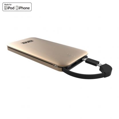Kanex GoPower Power Bank 8000mAh - външна батерия 8000mAh с MicroUSB и сертифициран Lightning конектор (златист)