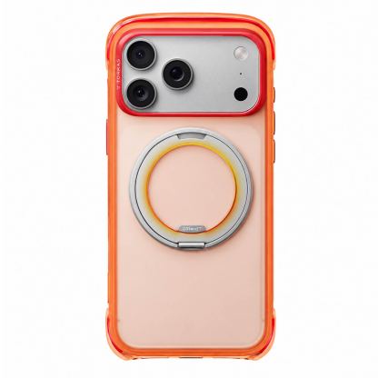 Удароустойчив хибриден кейс с MagSafe и вградена поставка за iPhone 18 Pro, iPhone 17 Pro - Torras Ostand O3 Air Core MagSafe Case (prism coral)