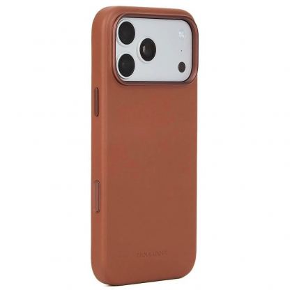 Премиум кожен (естествена кожа) кейс с MagSafe за iPhone 18 Pro Max, iPhone 17 Pro Max - Troubadour Full Leather MagSafe Case (tan)