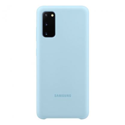 Samsung Silicone Cover Case EF-PG980TL - оригинален силиконов кейс за Samsung Galaxy S20 (светлосин)