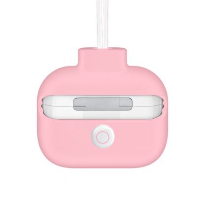 SwitchEasy ColorBuddy AirPods Pro Case - силиконов калъф с лента за врата за Apple Airpods Pro (розов) 