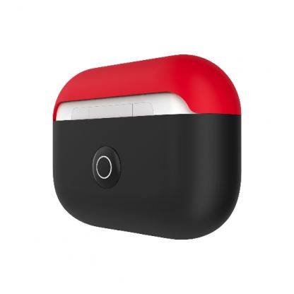 SwitchEasy Colors Duo Caps Case - силиконов калъф за Apple Airpods Pro (черен-червен) 