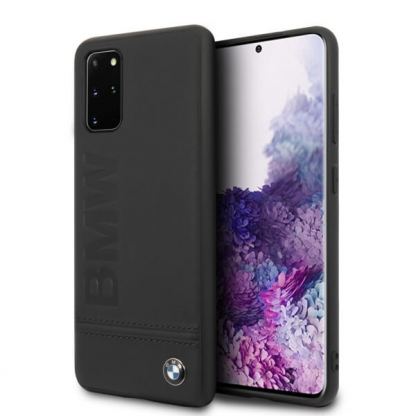 BMW Signature Genuine Leather Soft Case - кожен кейс (естествена кожа) за Samsung Galaxy S20 Plus (черен)