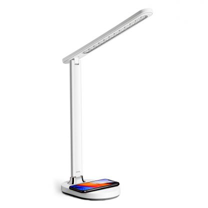 Platinet Desk Lamp 18W With Wireless Charging - настолна LED лампа с фукция безжично зареждане (бял)