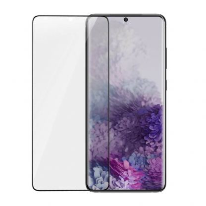 Baseus Full Screen Curved Soft Screen Protector - извито защитно покритие с черна рамка за целия дисплей на Samsung Galaxy S20 Plus (два броя)