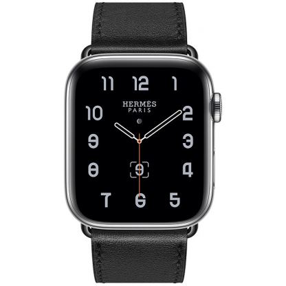 Apple Watch Hermès Series 5, 40mm Noir Stainless Steel Case with Single Tour, GPS + Cellular - умен часовник от Apple