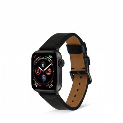 Artwizz WatchBand Leather - кожена (естествена кожа) каишка за Apple Watch 38мм, 40мм (черен)