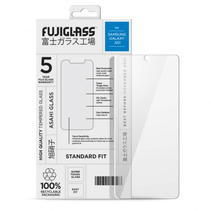 Fuji Standard Fit Screen Protector - калено стъклено защитно покритие за дисплея на Samsung Galaxy A51 (прозрачен)