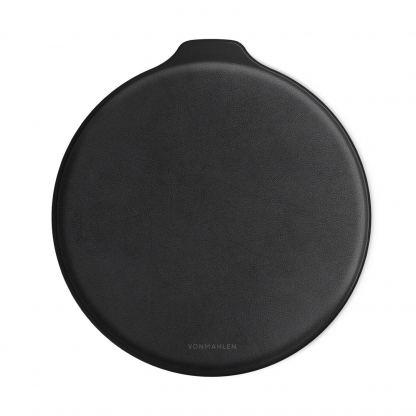 Vonmahlen Aura Qi Wireless Charging Pad - поставка (пад) за безжично зареждане с технология за бързо зареждане (15W) за Qi съвместими устройства (черен-кожен)