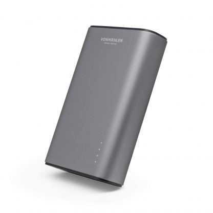 Vonmahlen Evergreen QC 3.0 Power Bank 10000 mAh - външна батерия с два USB изхода и USB-C порт и технология за бързо зареждане (тъмносив)