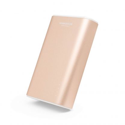 Vonmahlen Evergreen QC 3.0 Power Bank 10000 mAh - външна батерия с два USB изхода и USB-C порт и технология за бързо зареждане (розово злато)