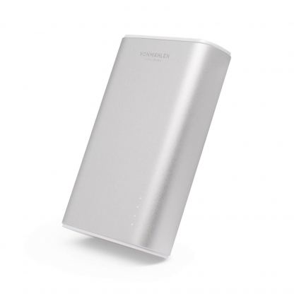 Vonmahlen Evergreen QC 3.0 Power Bank 10000 mAh - външна батерия с два USB изхода и USB-C порт и технология за бързо зареждане (сребрист)